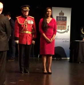 Miss Thushikaa Rajasooriyan from Lucien Page High School, in Montreal was honoured with the Lieutenant Governor’s Gold Medal