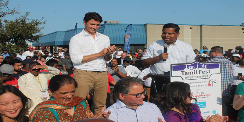 “தமிழர் தெரு விழாவில்” சிறப்பு விருந்தினராகக் கலந்து கொண்டு உரையாற்றிய கனடாவின் பிரதமர் திரு ஜஸ்டின் ரூடுடோ