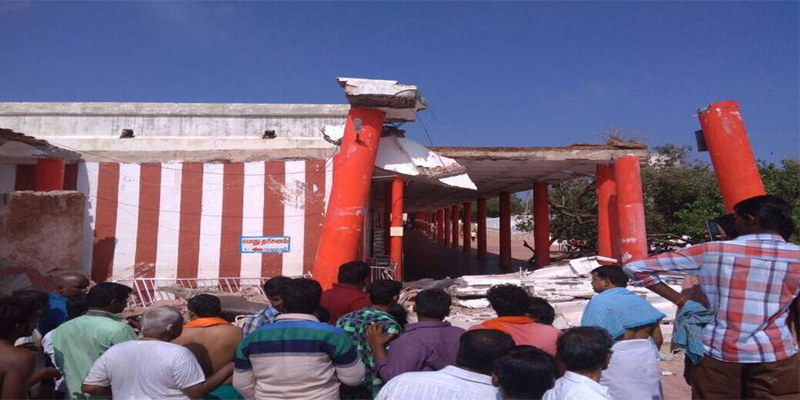 திருச்செந்தூர் கோயில் பிரகார மண்டபம் இடிந்து பெண் பலி: நடை அடைப்பு