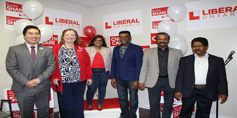 ஸ்காபுறொ ரூஜ்பார்க் ஒன்றாரியோ மாகாண சபைக்கான தொகுதியில் எதிர்வரும் தேர்தலில் லிபரல் வேட்பாளர் சுமி சாண