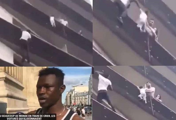 ‘ஸ்பைடர் மேன்’ போல பாய்ந்து குழந்தையை காப்பாற்றிய வாலிபர்