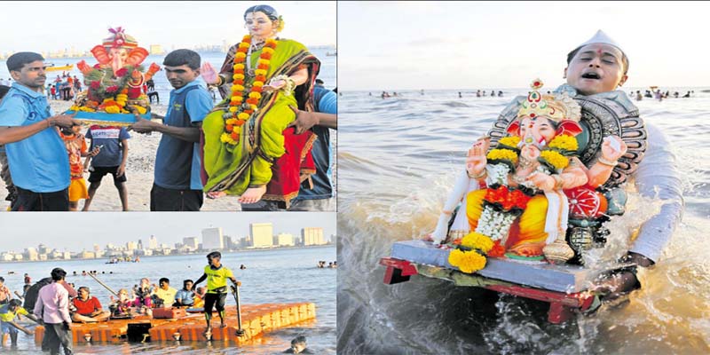 மும்பையில் விநாயகர் சதுர்த்தி விழா விமரிசையாக கொண்டாடப்பட்டு வருகிறது