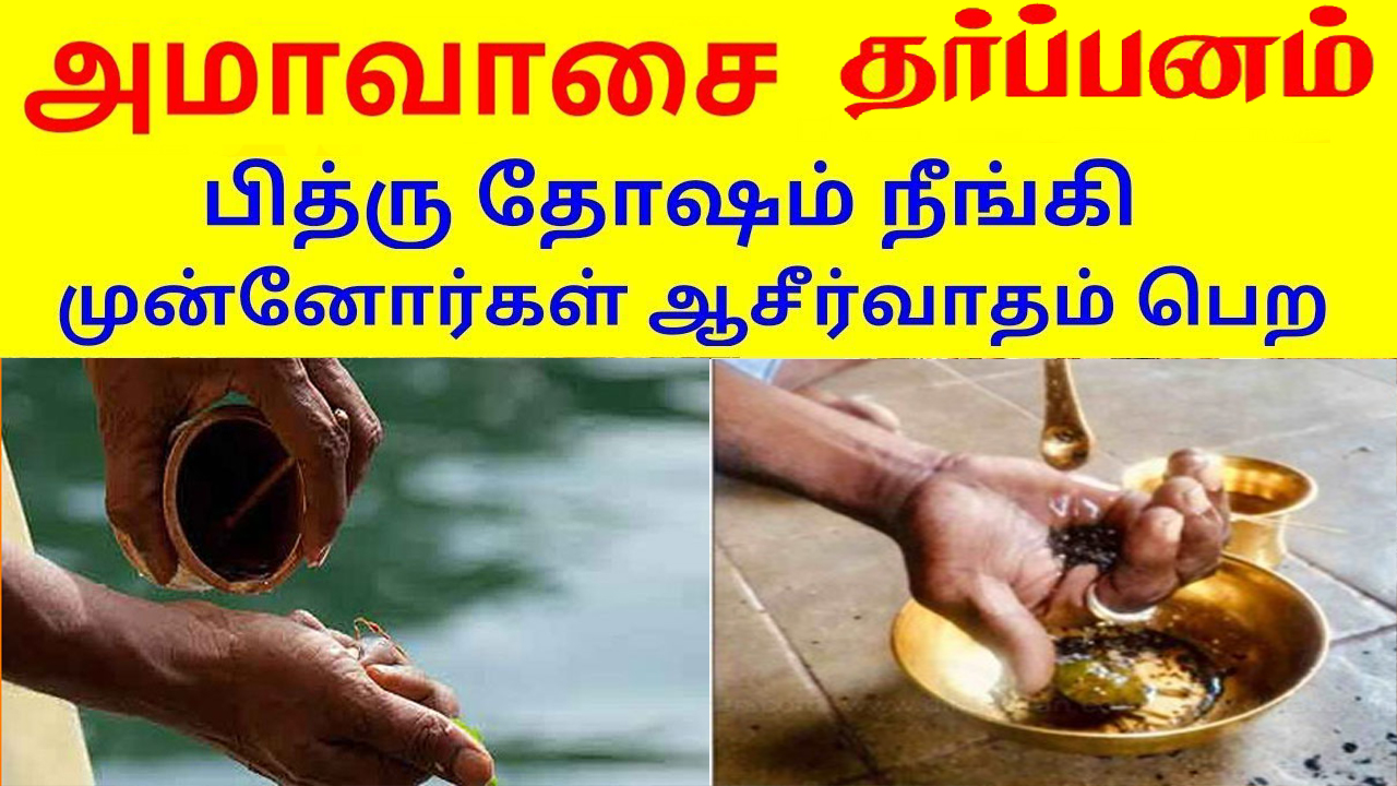 அமாவாசை தர்பணம் – பித்ரு தோஷம் நீக்கி முன்னோர்கள் ஆசி பெற எளிய வழி !!