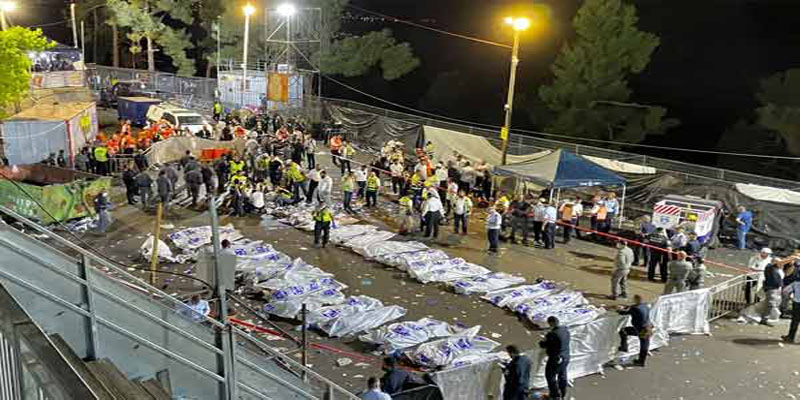 இஸ்ரேலில் மெரோனில் புகழ்பெற்ற யாத்திரை ஸ்தலத்தில் கூடிய மக்கள் கூட்டத்தில் சிக்கி 44 பேர் பலி